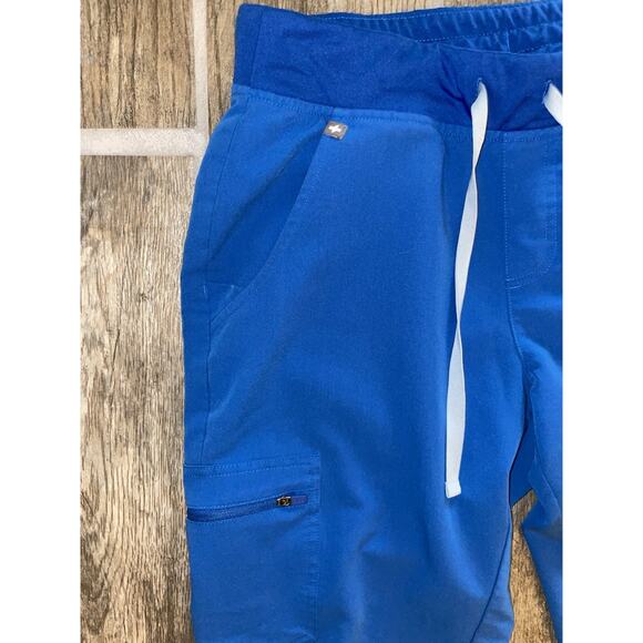 FIGS Technical Collection Jogger Scrub Pants Blue Womens Small Petite S/P - Picture 2 of 4
